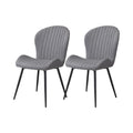 Dining Chairs, Dining Chairs Set of 2, Upholstered High Back Soft Padded Seat Side Dining Chairs for Living Room and Dining Room, Grey - image 1