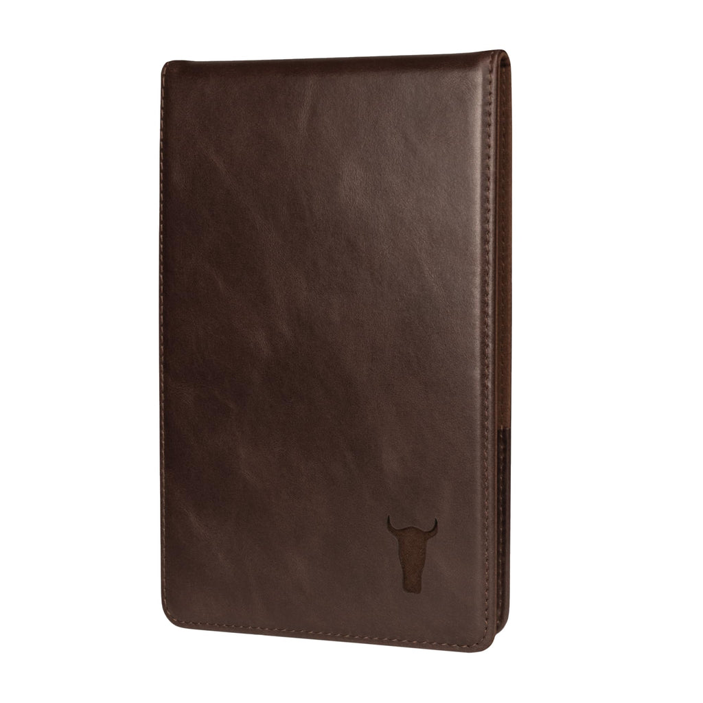 TORRO Genuine Leather Golf Scorecard and Yardage Book Holder – Dark Brown