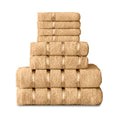 GC Gaveno Cavailia 8 Piece Cotton Towel Bale Set | Peach Bathroom Set
