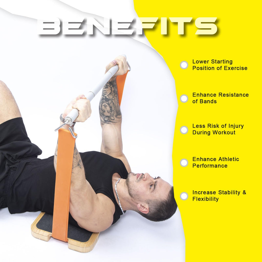 GEKU FIT Bamboo Fitness Board – Eco-Friendly Resistance Band Platform