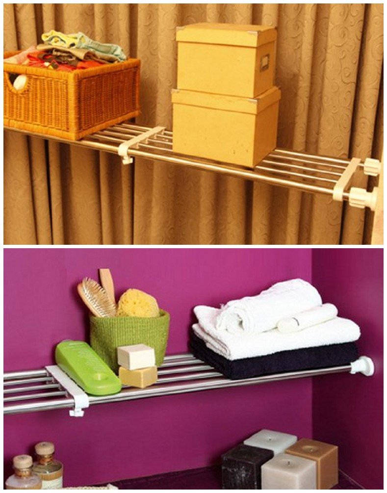 BAOYOUNI Adjustable Wardrobe Shelf Rack – Heavy Duty Tension Closet Divider