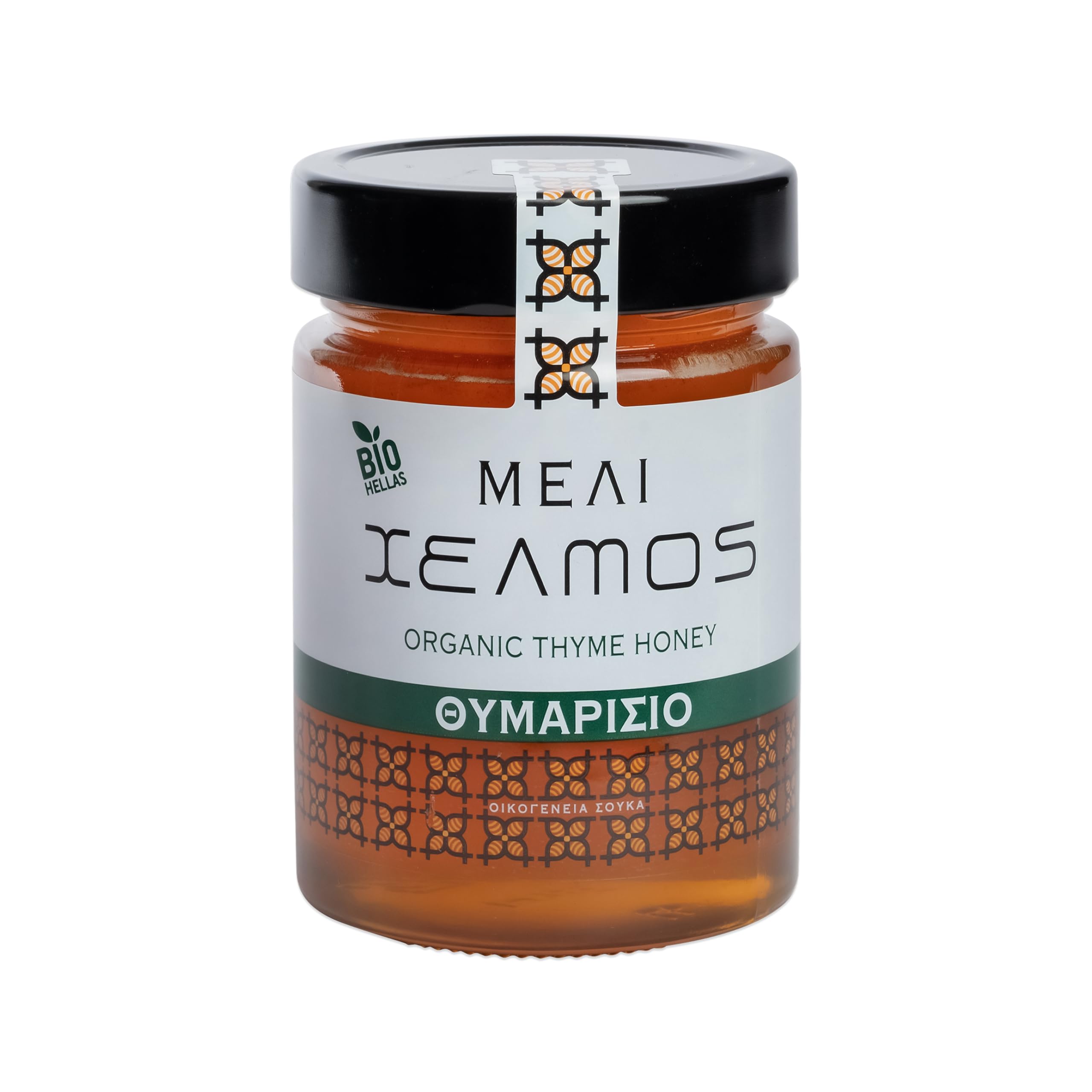 Helmos Greek Organic Thyme Honey – 100% Raw & Natural Honey, 450g