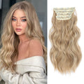 Jolof Store 4pcs Clip in Hair Extensions – Long Wavy Dirty Blonde Synthetic