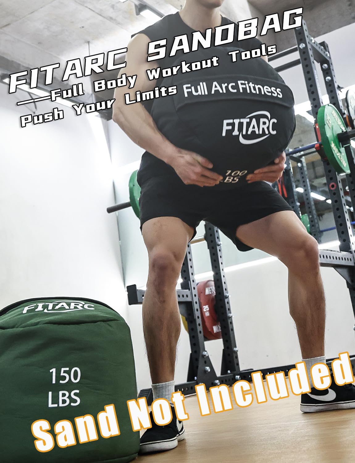 Fitarc Round Sandbag for Weight Training | Durable Fitness Workout Bag