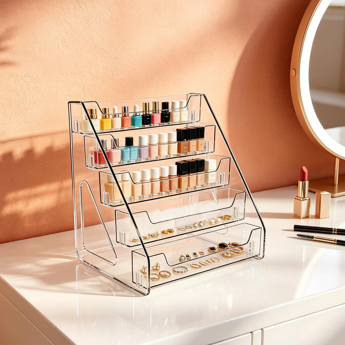 NONETO 5 Tier 12" Acrylic Trading Card Display Stand for Display Cards - image 5