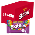 Skittles Wild Berry Fruit Chewy Sweets - Bulk Box of 36 Packs x 45g