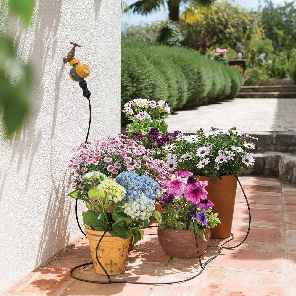 Hozelock Drip Watering Kit for 15 Pots – Automatic Timer System