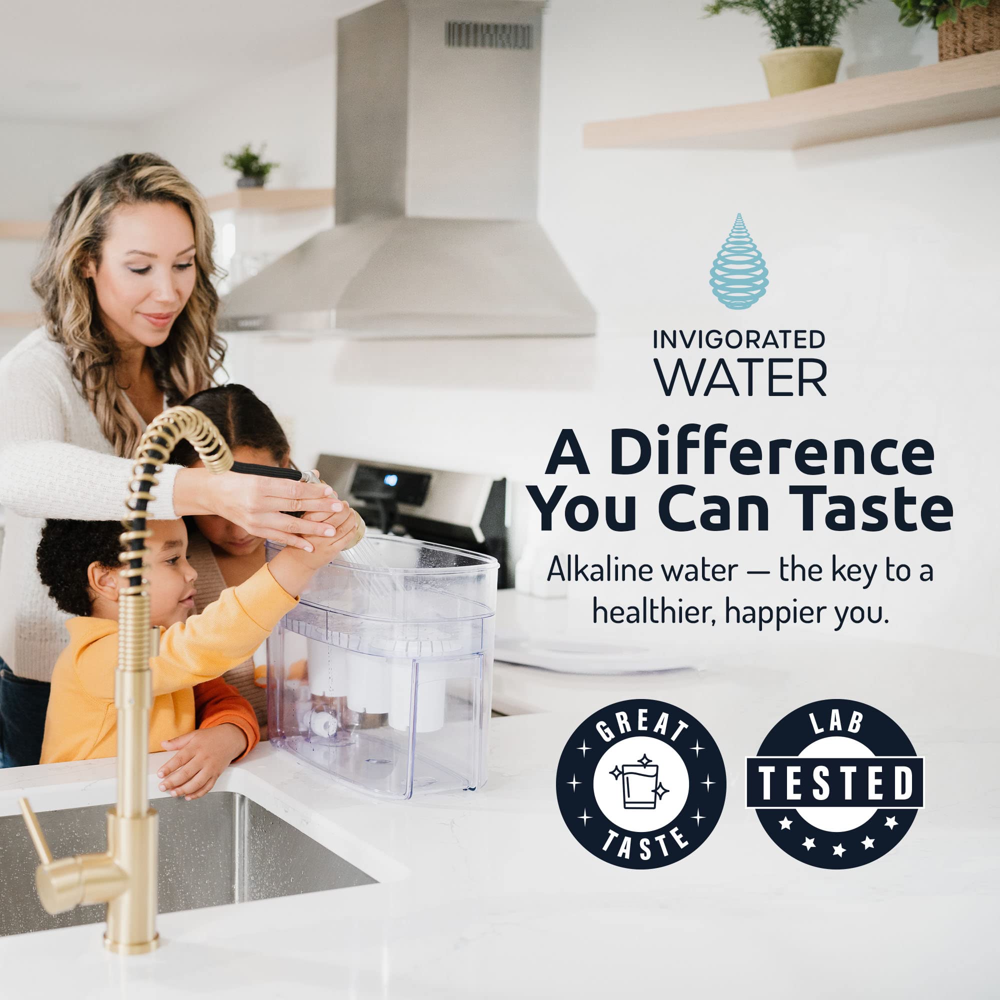 Jolof Store pH Recharge 3F Alkaline Countertop Water Filter - 3.3 Gallon