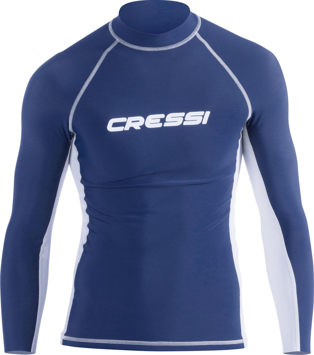 Cressi Men's Long Sleeve Rash Guard | UPF 50+ UV Protection - Blue
