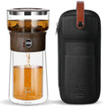 ZENS One Touch Glass Gongfu Teapot – Portable Tea Infuser with 270ml Cup