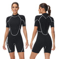 Owntop Women's 3/2mm Shorty Wetsuit | Neoprene Back Zip Diving Suit