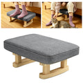 JJoexyfit Multi-Functional Foot Stool with Solid Wood Legs, Linen Fabric - image 1