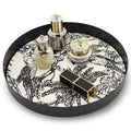 Harliangxy Round Metal Cosmetic Tray | 25cm Makeup & Perfume Organiser