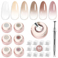 JODSONE 6 Pcs Pat Painting Gel Nail Polish Kit for French Blush Manicure