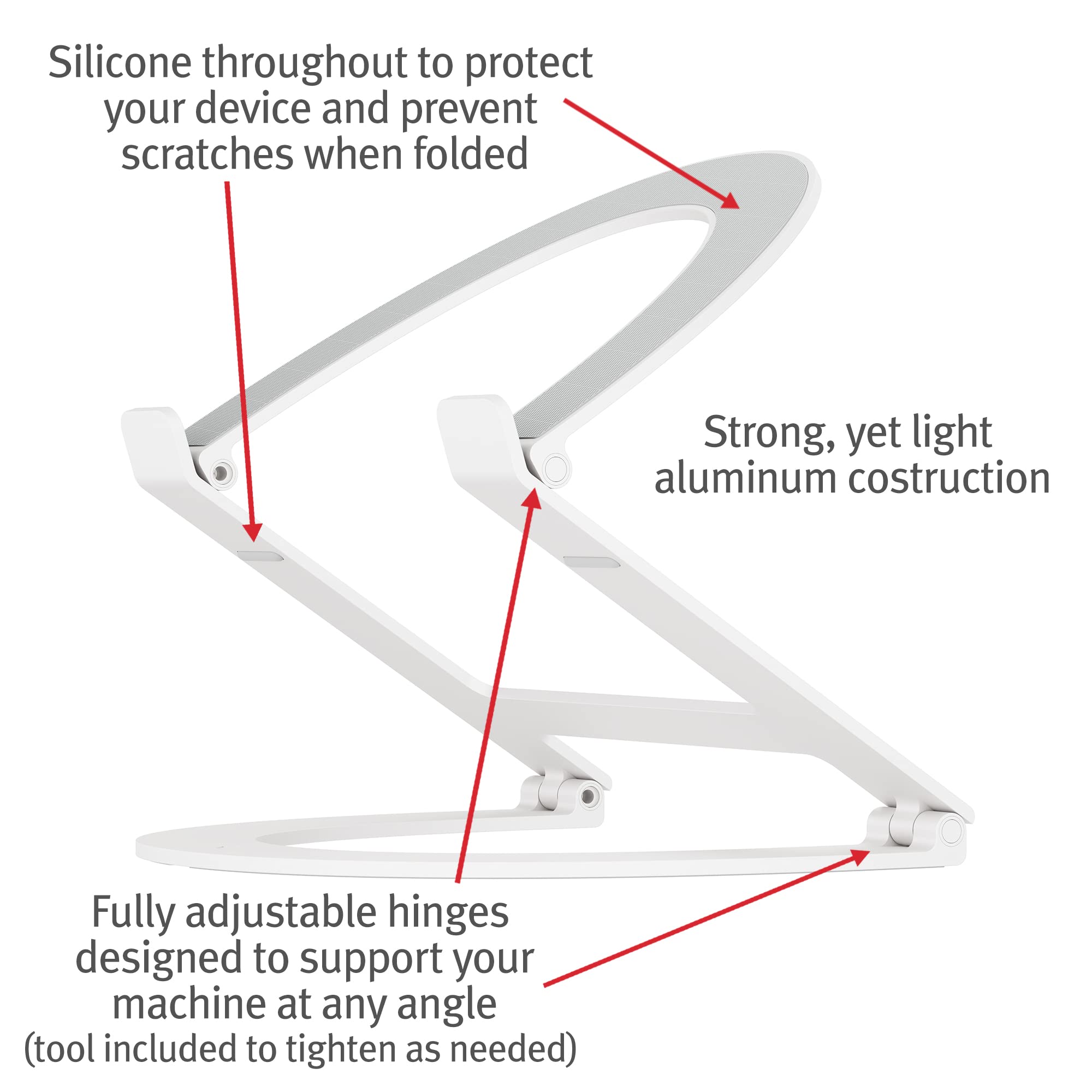 Twelve South Curve Flex – Adjustable Aluminum Laptop Stand for 10-17"
