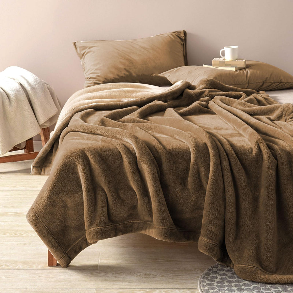YISURE Waterproof Splash Blanket for Couples - King Size 90x80 Flannel