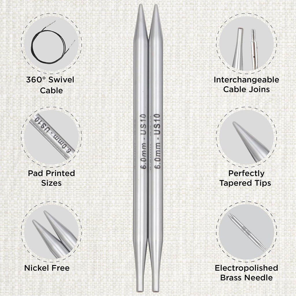 KnitPro Nova Metal Interchangeable Circular Knitting Needle Deluxe Set