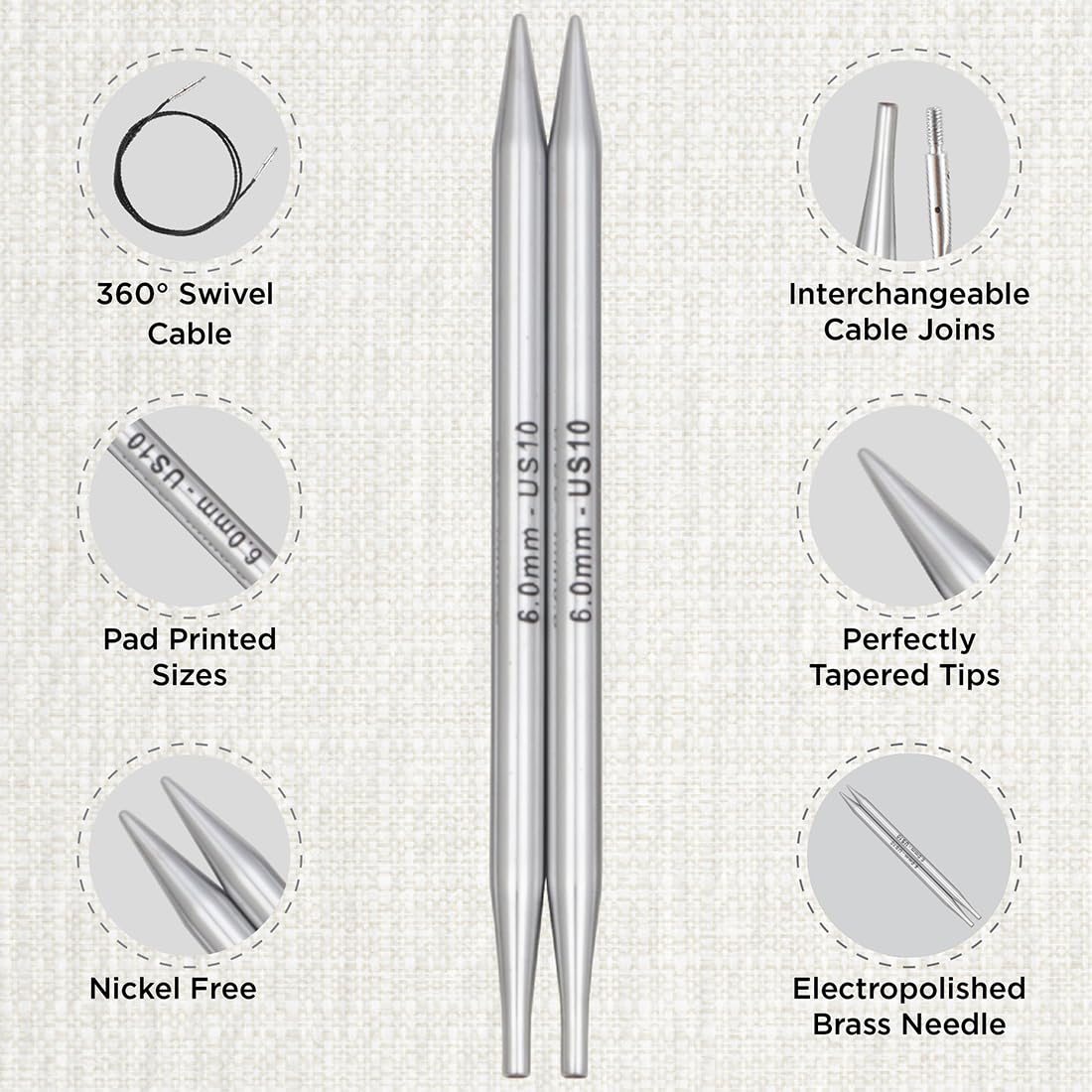 KnitPro Nova Metal Interchangeable Circular Knitting Needle Deluxe Set