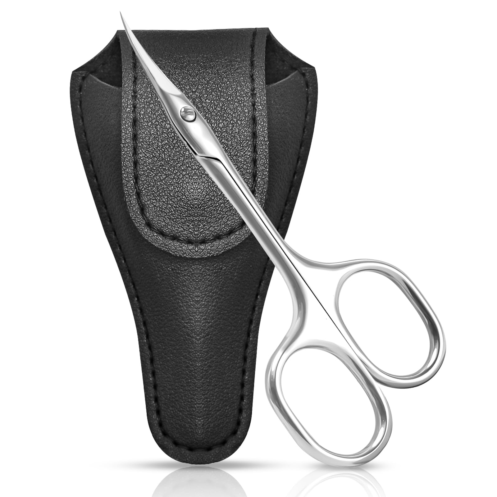 CGBE Stainless Steel Curved Cuticle Scissors – Ergonomic Manicure Tool