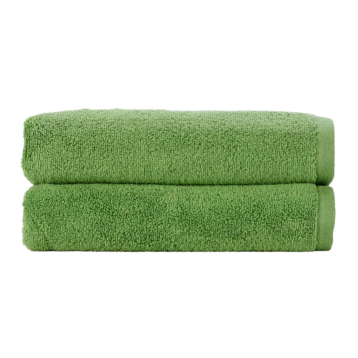 Christy Cirrus 100% Cotton Bath Towel Set of 2 | Quick Dry – Apple Green