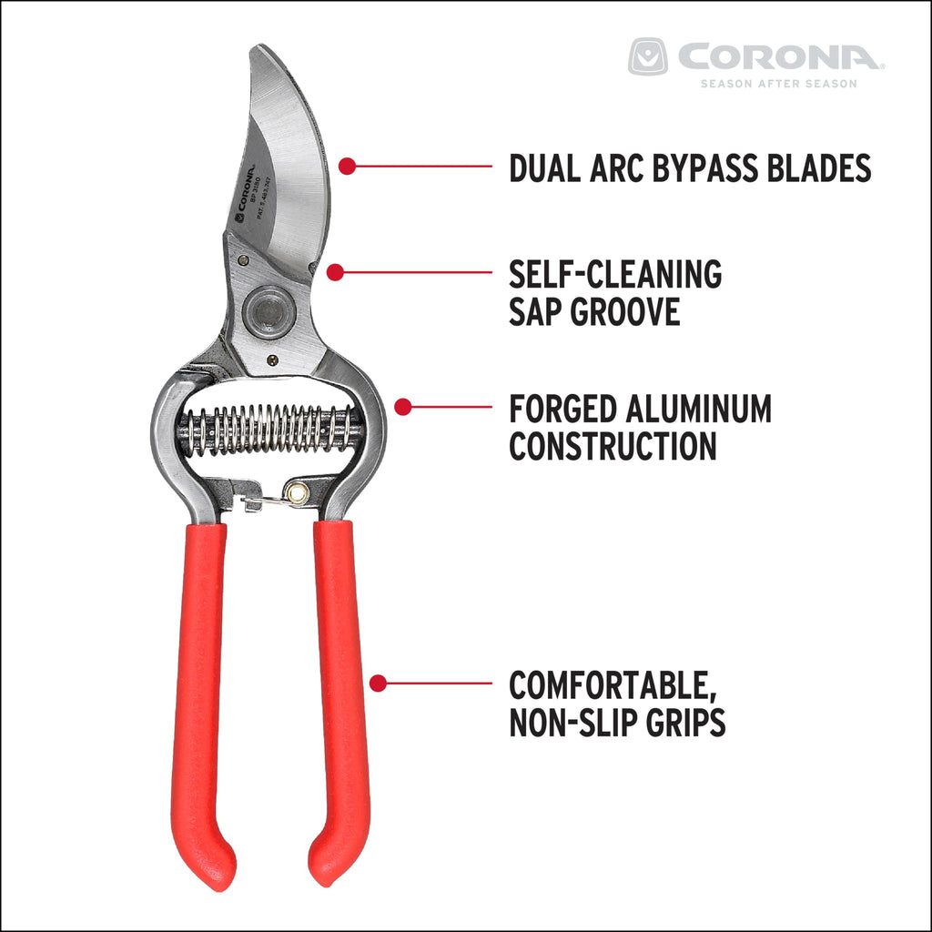 Corona ClassicCUT Forged Bypass Pruner – Heavy Duty 1-Inch Cut Tool