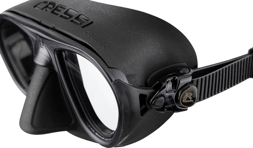 Cressi Calibro Anti-Fog Diving Mask | Low Volume Freediving Gear - Black