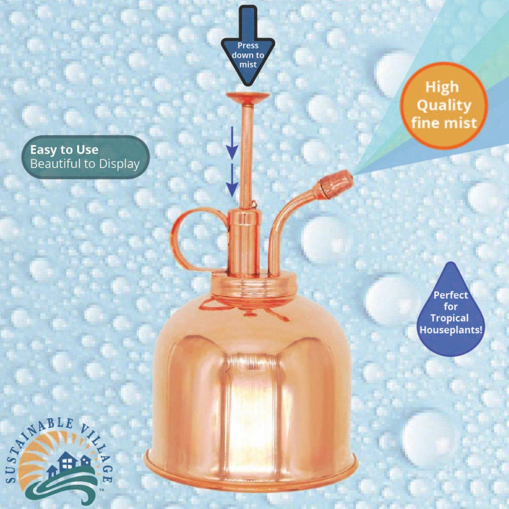Jolof Store Copper Indoor Plant Mister – Nickel Fine Mist Spray Bottle