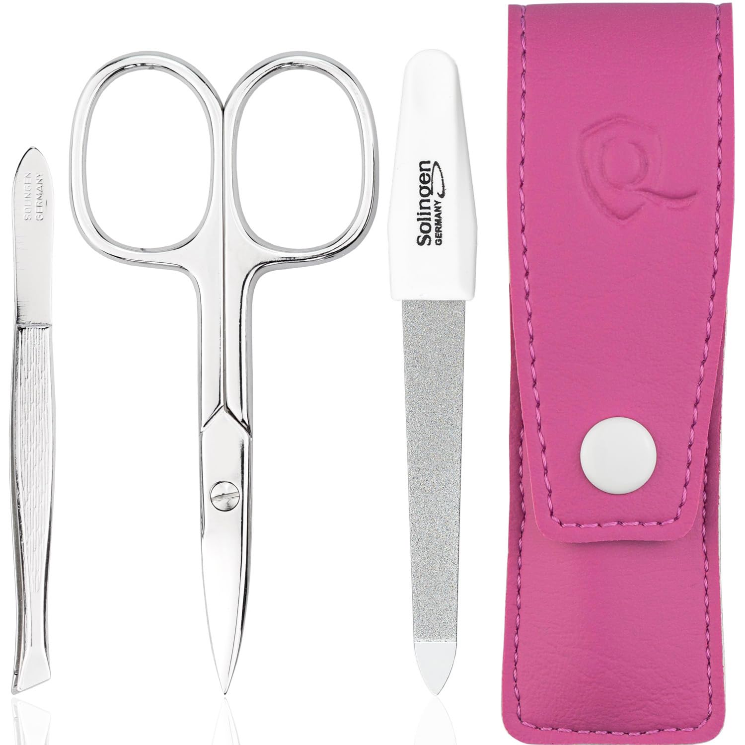 Jolof Store 3-Piece Manicure Set – Rose Travel Nail Care Kit with Case