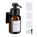 Jolof Store Wall-Mounted Soap Dispenser | 250ml Amber Glass & Black Steel