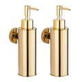 BGL Wall-Mounted Soap Dispensers 2 Pack | 304 Stainless Steel - Gold