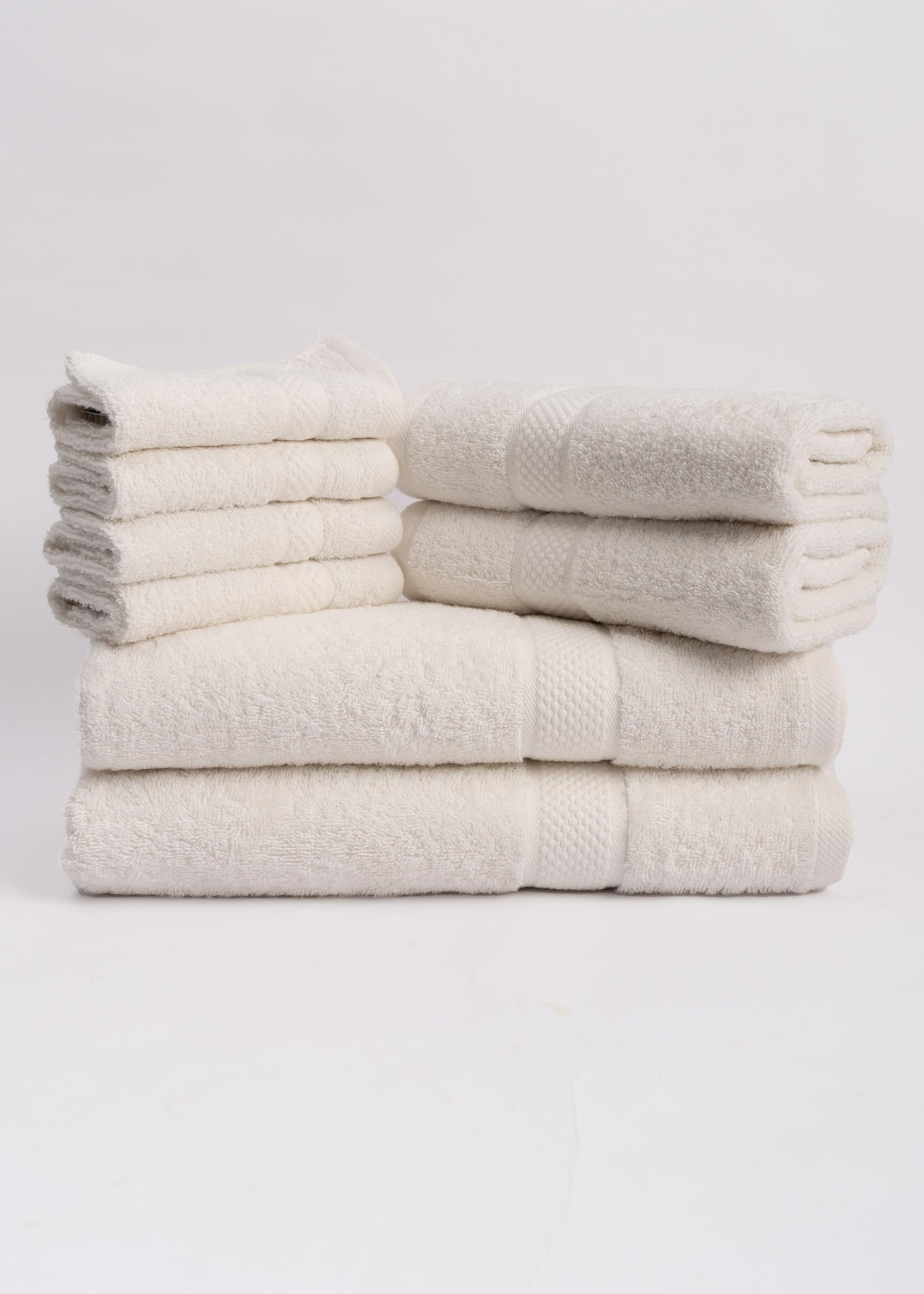 Maple Threads 100% Cotton Towel Set | 8-Piece 450 GSM Bath Towels