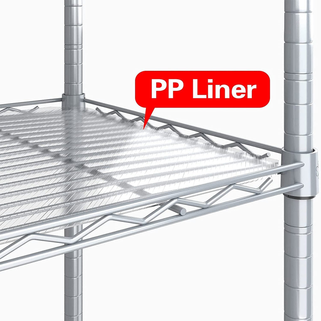 FTEYUET 6-Tier Metal Shelving Unit | Heavy Duty Wire Storage – Silver