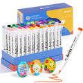 Arrtx 60 Colors Acrylic Paint Pens | Brush Tip Markers for Rock Painting
