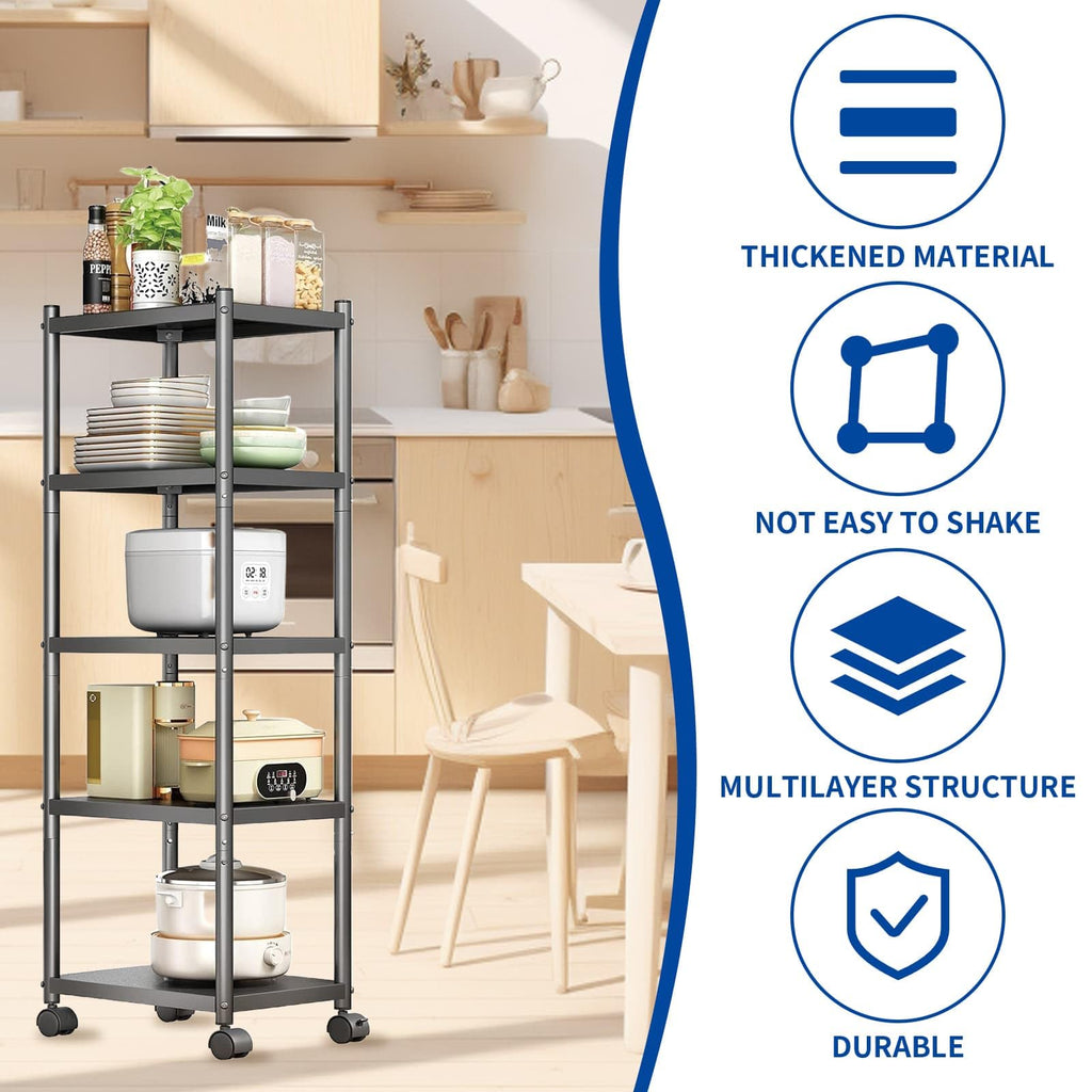 DYUEE Shelving Unit, 5 Tier Standing Heavy Duty Metal Shelving Unit Rack - image 3