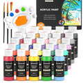 Shuttle Art Acrylic Paint Set - 25 Colors, 60ml Bottles with Brushes
