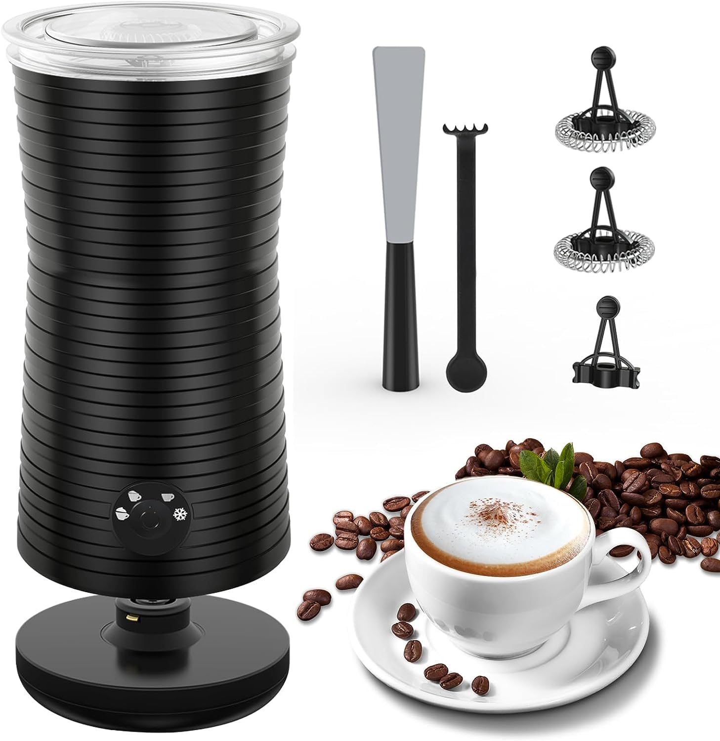 Morpilot 4-in-1 Electric Milk Frother | 240ml Hot & Cold Milk Foamer