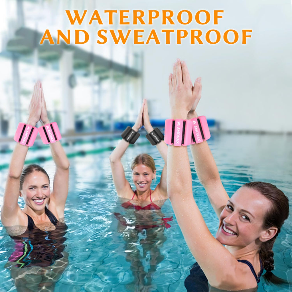 Amonax Adjustable Ankle and Wrist Weights – 2lb Pair Silicone Set