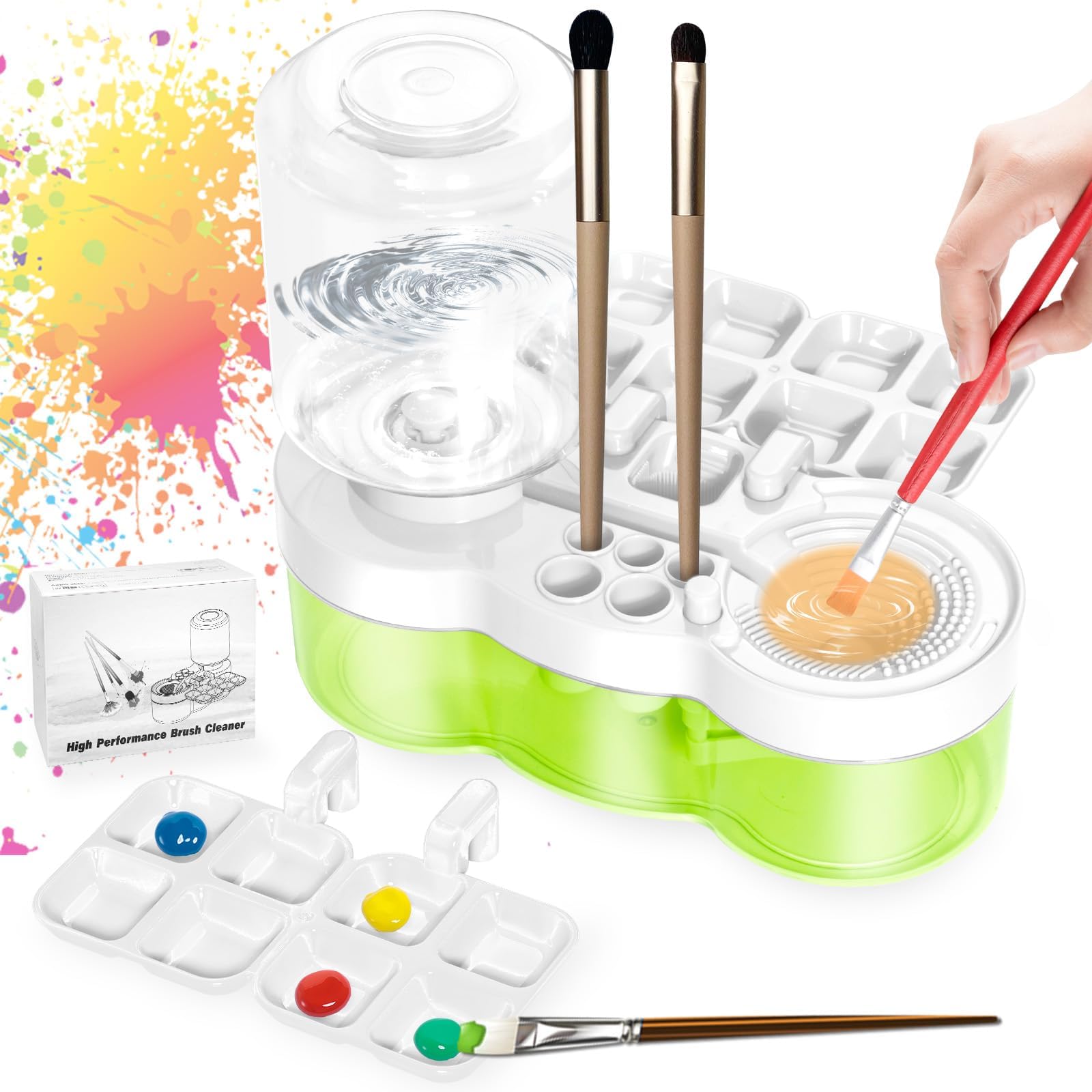 Jolof Store Paint Brush Rinser – Water Cycle Cleaner for Art Supplies