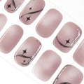 DANNI & TONI Semi Cured Gel Nail Strips – Nebula Silver Stamping Kit