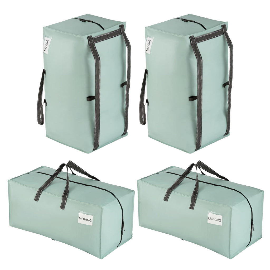 VENO 4 Pack Heavy-Duty Extra Large Moving Bags W/Backpack Straps, Moving House Essentials, Clothes Storage, Packing, Laundry Bags