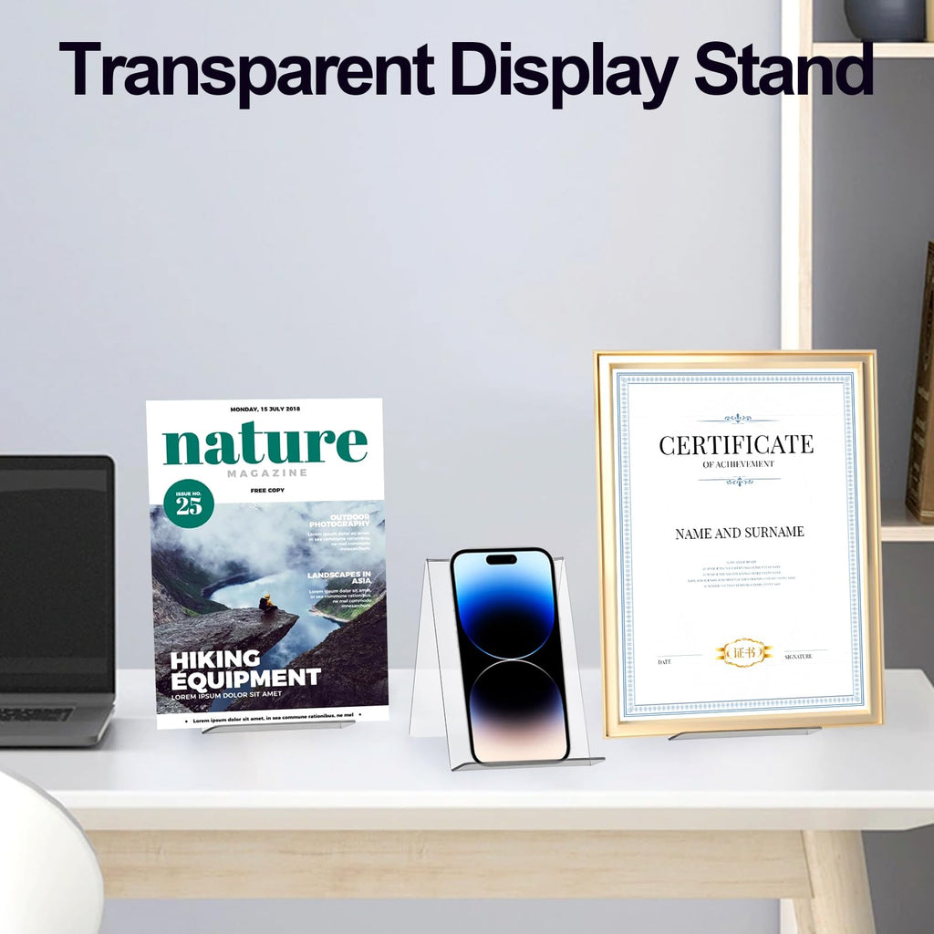 10 PCS Acrylic Book Display Stands, Clear Book Stand Holder - image 4