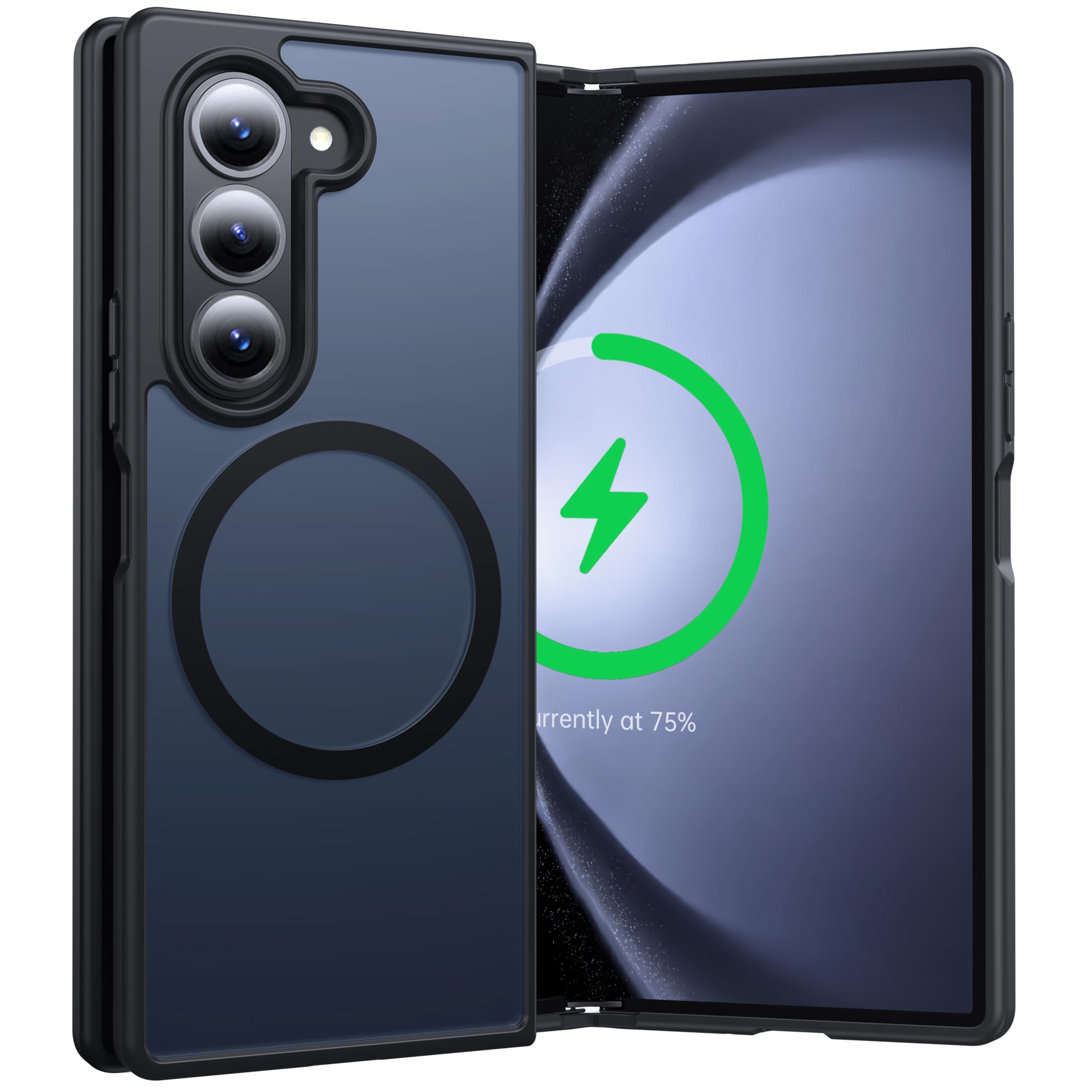 FNDMIL Magnetic Case for Samsung Galaxy Z Fold 5 | MagSafe Matte Black