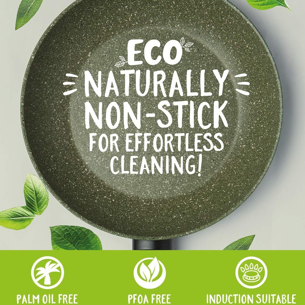 Prestige Eco Non-Stick Induction Frying Pan Set - 20cm & 24cm Green