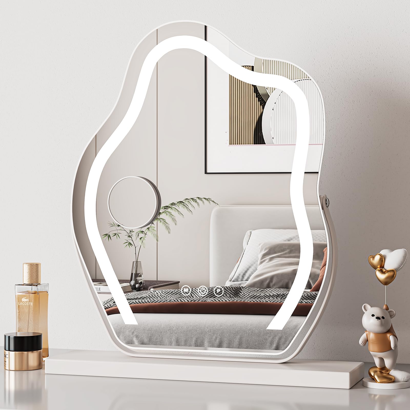 Dripex Cloud Hollywood LED Vanity Mirror – 3 Color Modes & 5X Magnifier