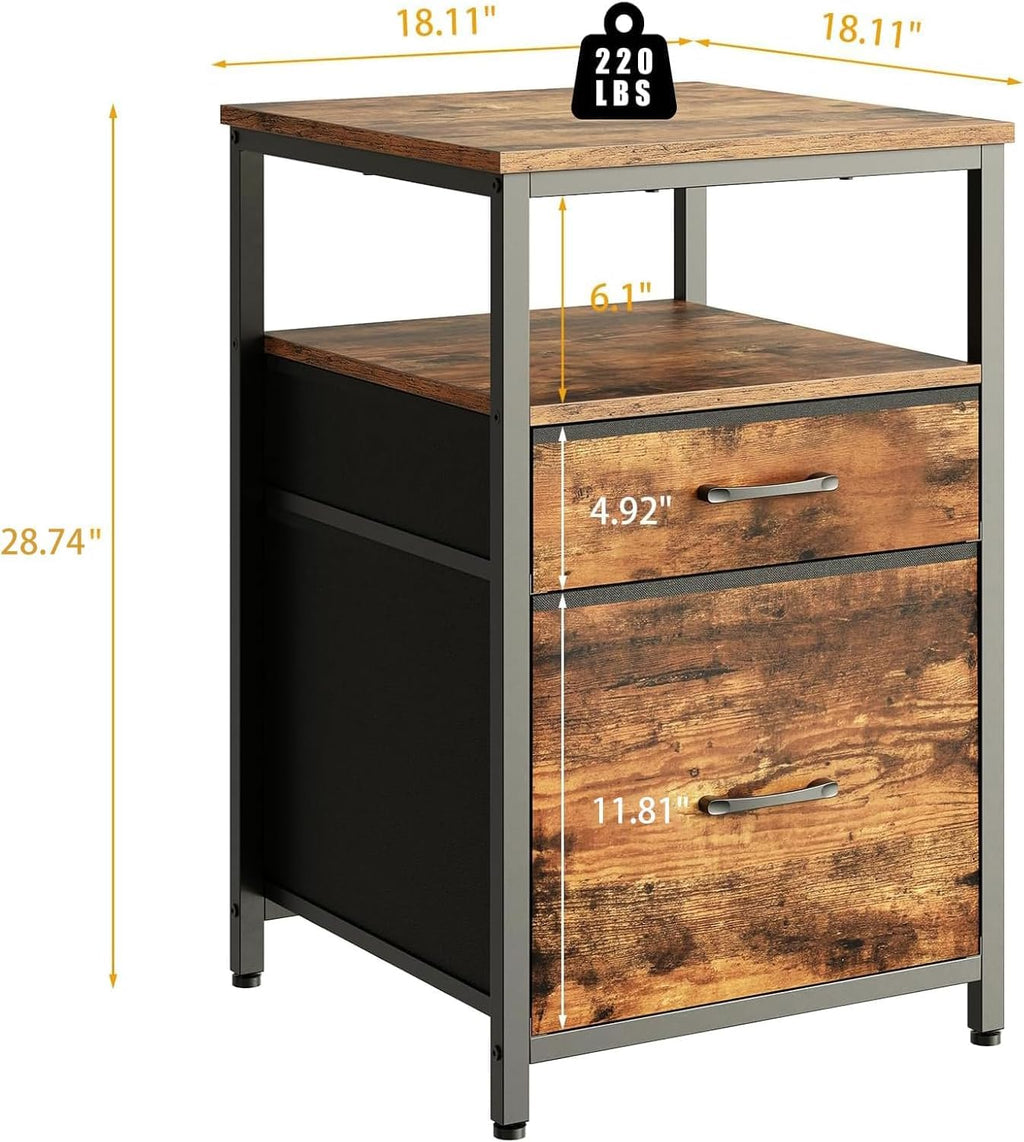 Herture Mini Fridge Stand, Small Refrigerator Stand with 3 Storage - image 2