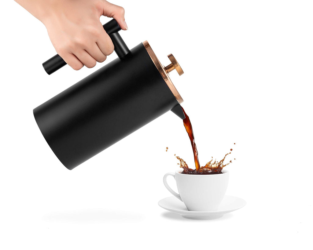 MaxMiuly 1.5L Stainless Steel French Press – Insulated Coffee Maker