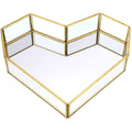 Gold Mirrored Vanity Tray – Nordic Brass Perfume Organizer