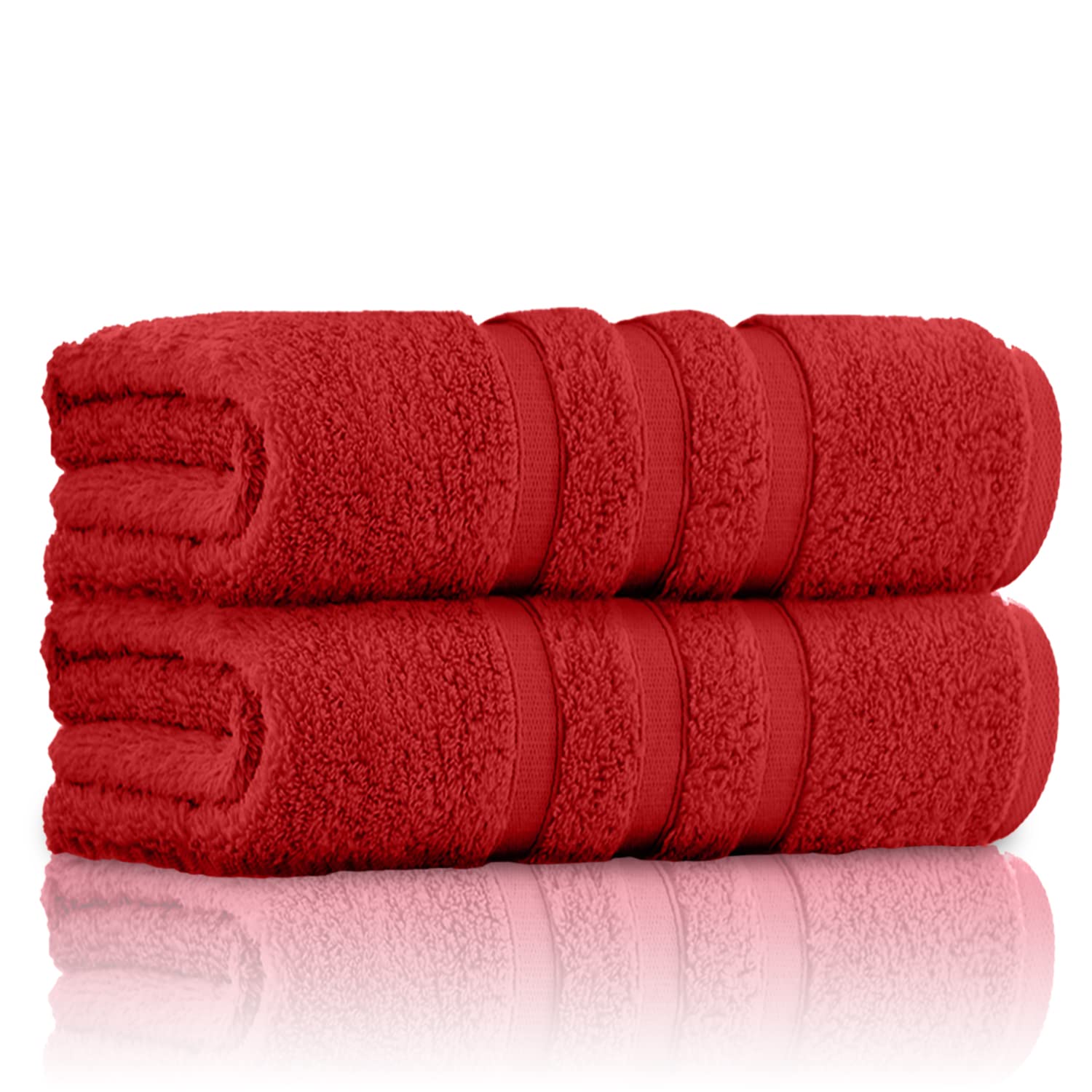 GC Gaveno Cavailia Luxury 550 GSM Zero Twist Cotton Bath Towel – Red