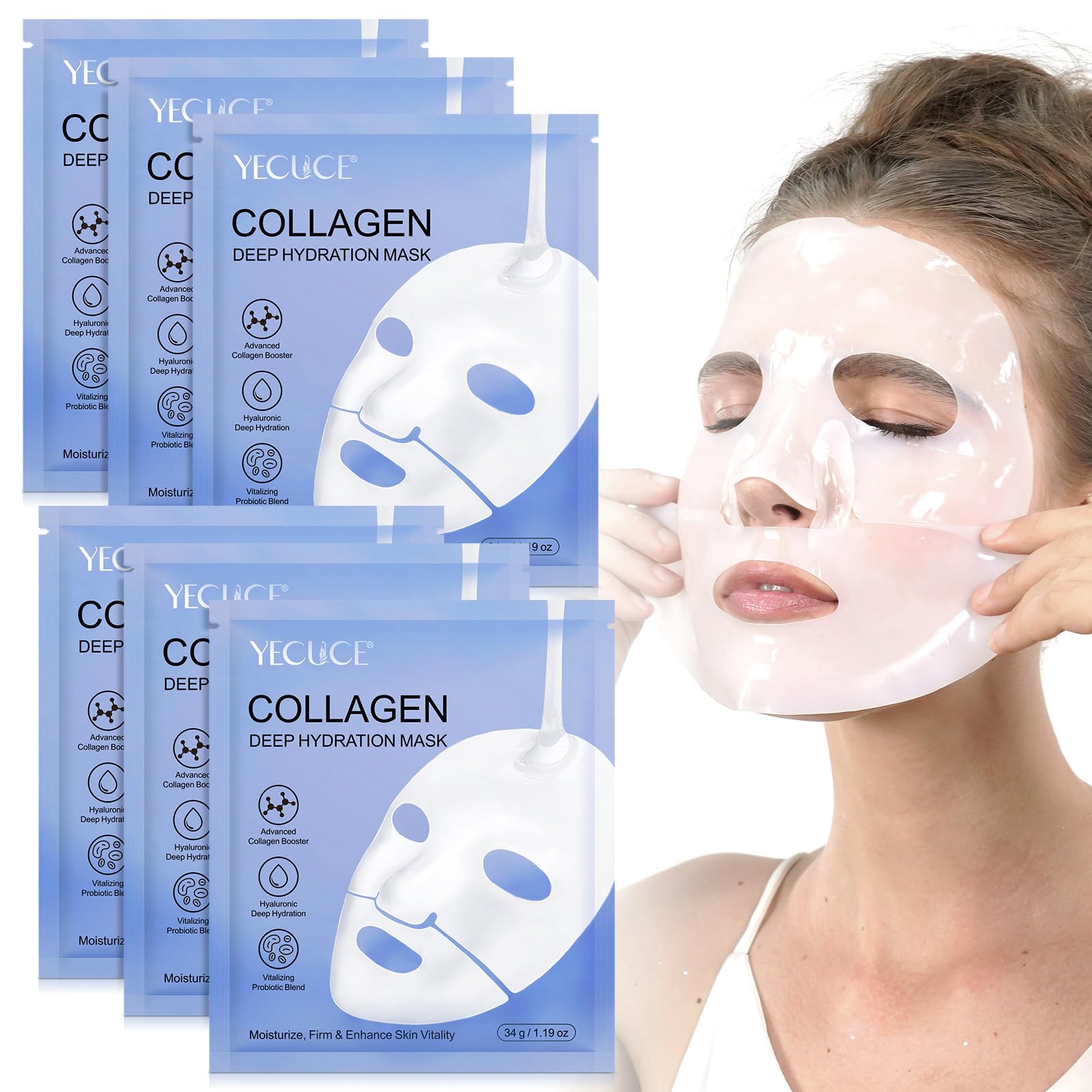 Jolof Store Bio-Collagen Overnight Face Mask | Deep Hydrating - 6pcs