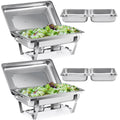 Wilprep 9L Chafing Dish Buffet Set | 2 Pack Stainless Steel Food Warmers